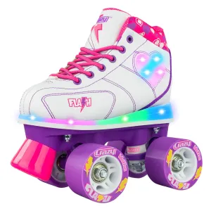 FLASH White - Light Up Roller Skates