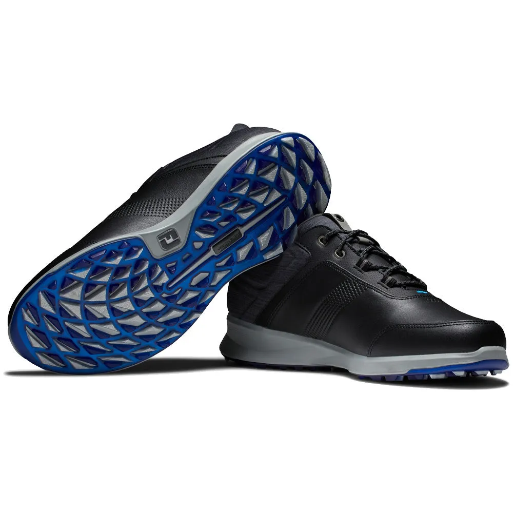 FootJoy Stratos Spikeless Waterproof Shoes - Black/Charcoal/Blue