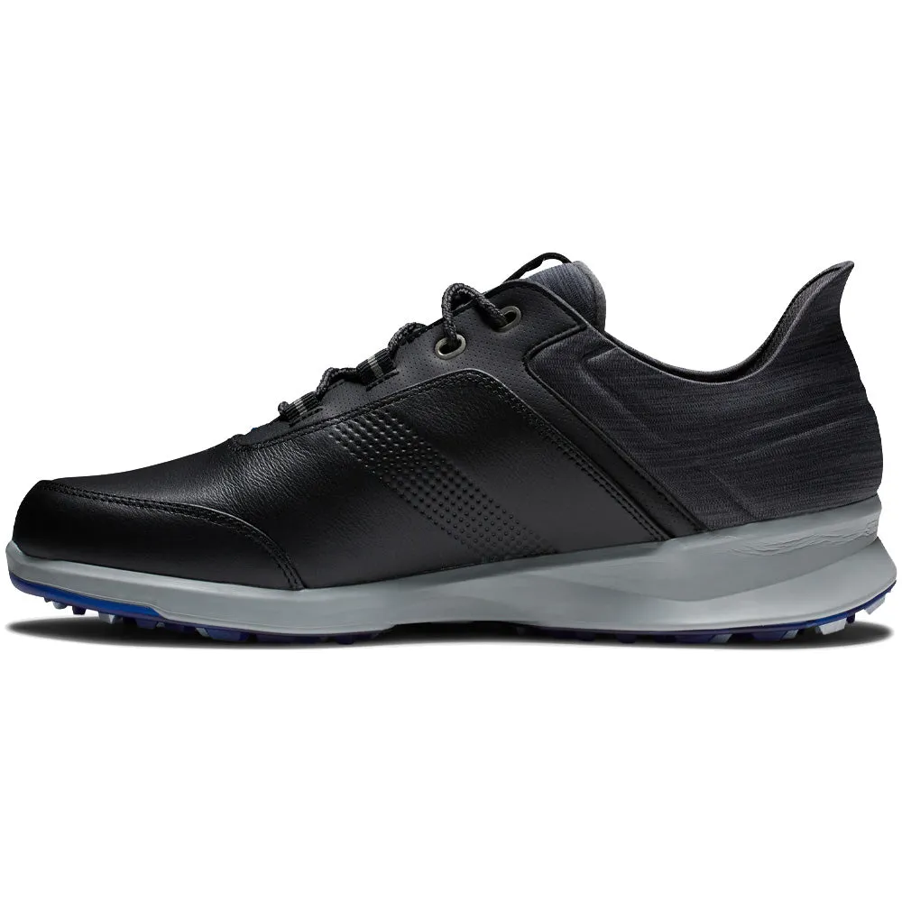 FootJoy Stratos Spikeless Waterproof Shoes - Black/Charcoal/Blue