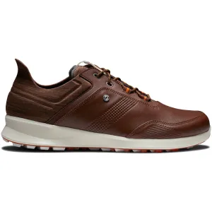 FootJoy Stratos Spikeless Waterproof Shoes - Cognac/Brown/Orange