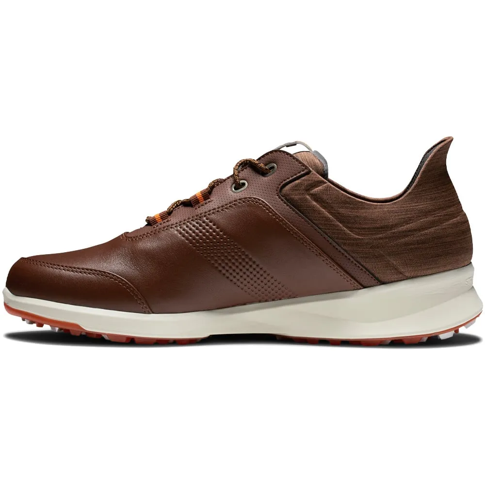 FootJoy Stratos Spikeless Waterproof Shoes - Cognac/Brown/Orange