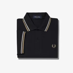 Fred Perry M3600 Polo - Black / Snow / Stone