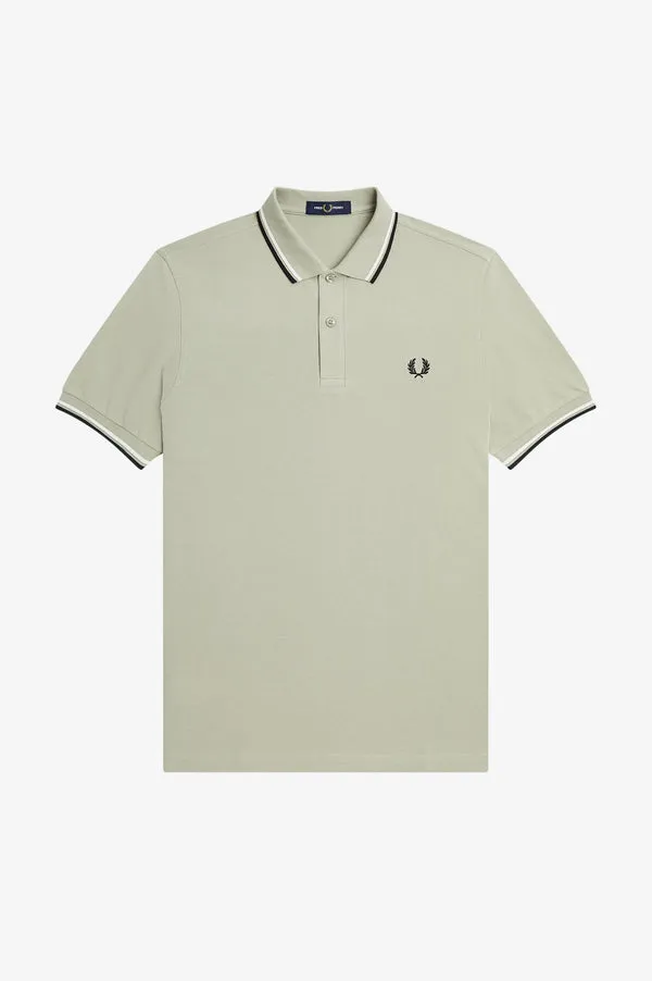 Fred Perry M3600 Polo - Seagrass / Snow White / Black