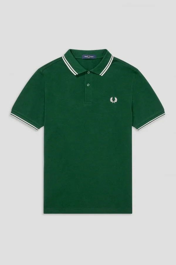 Fred Perry M3600 Polo Shirt Ivy / Snow White