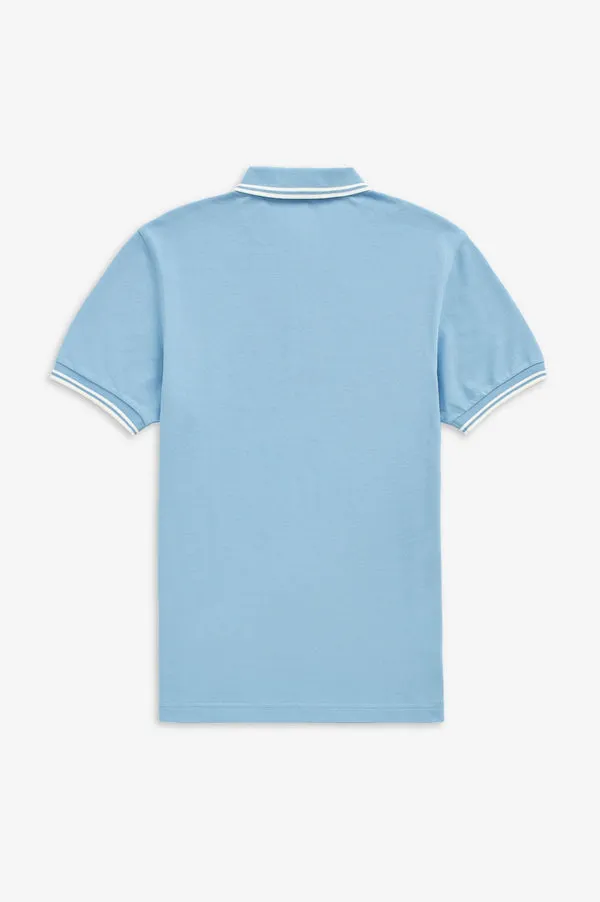 Fred Perry M3600 Polo Shirt - Sky / Snow White