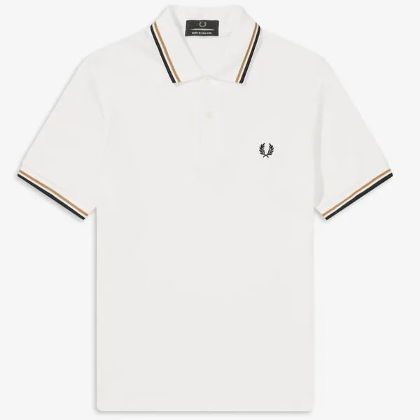 Fred Perry M3600 Polo Snow White / Gold / Black