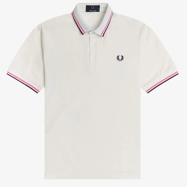 Fred Perry Made in Japan Pique Shirt - Snow White