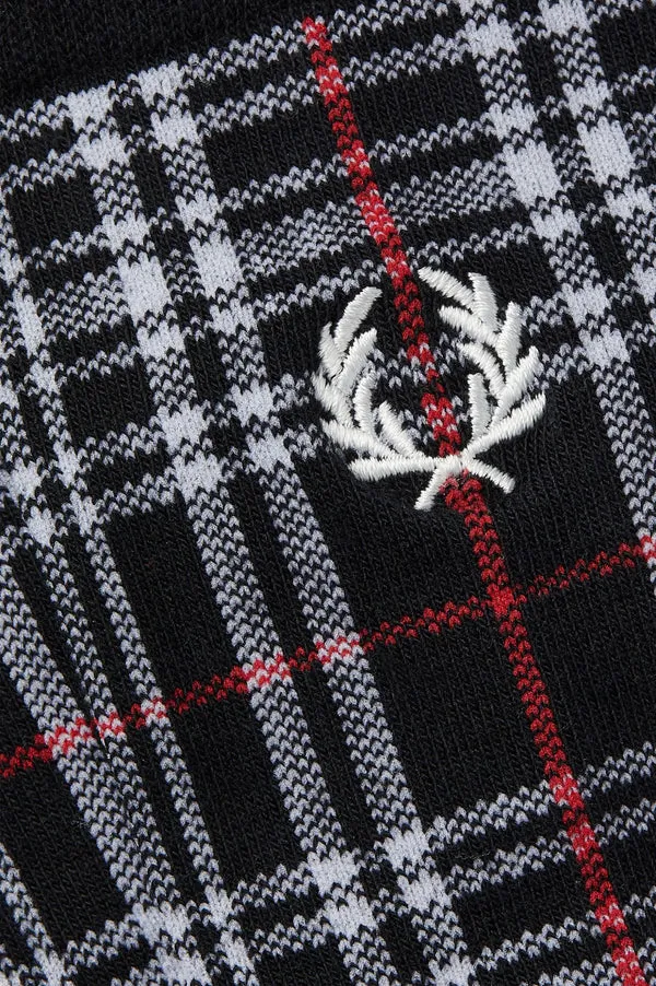 Fred Perry Menzies Tartan Socks Black / Snow White