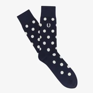 Fred Perry Polka Dot Socks - Navy / Snow White