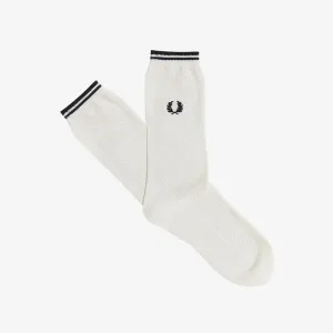 Fred Perry Tipped Socks - Snow White / Navy