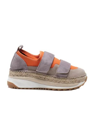 Free People Chapmin Double Take Sneaker In Tiger Lily