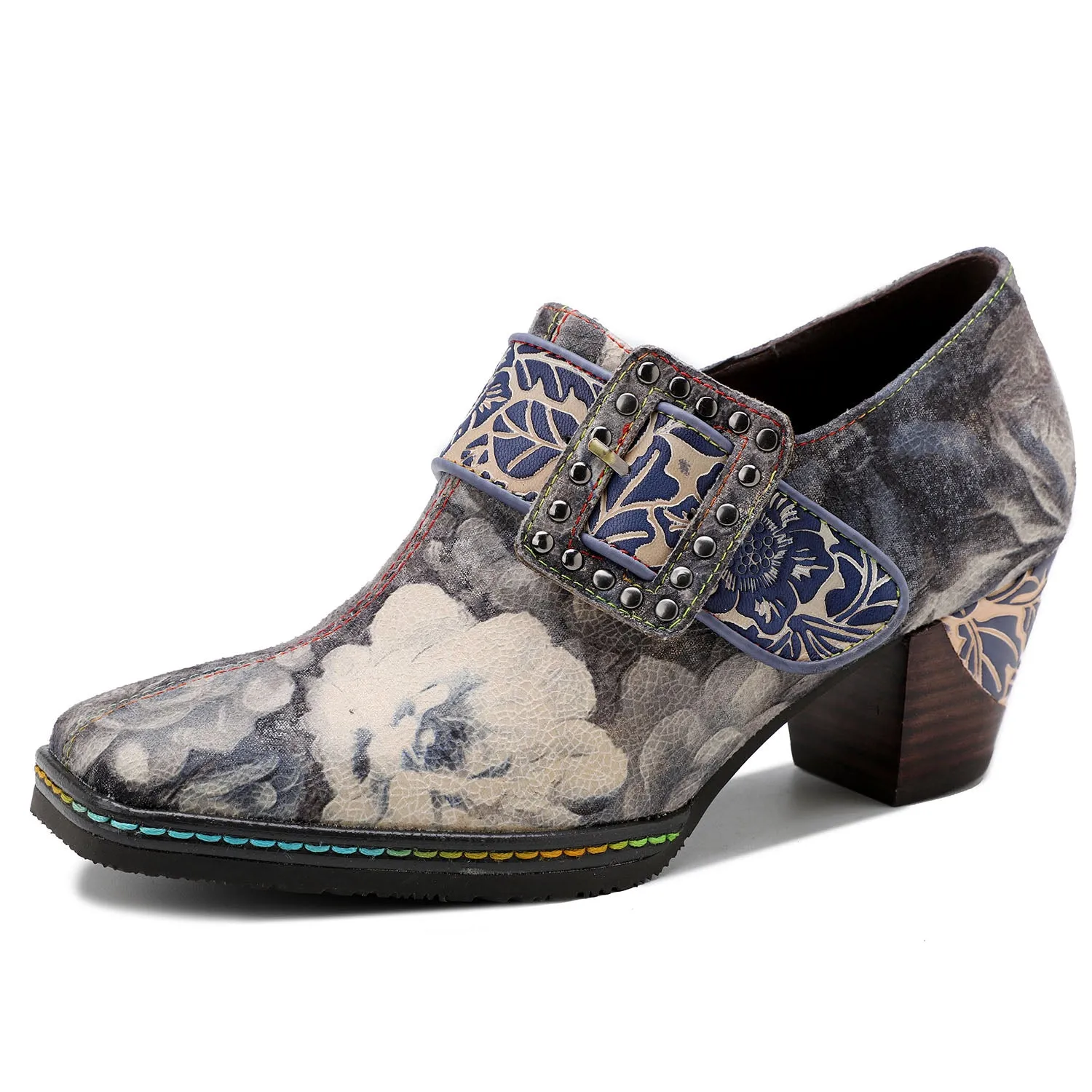 Hand-painted Genuine Leather Pumps