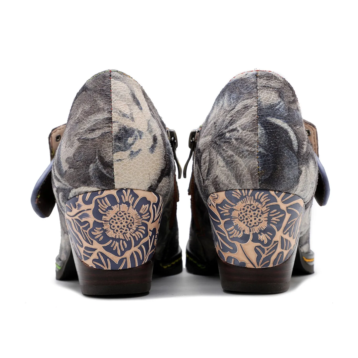 Hand-painted Genuine Leather Pumps