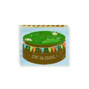 Happy Birthday Golf Card 'Stay on Course'