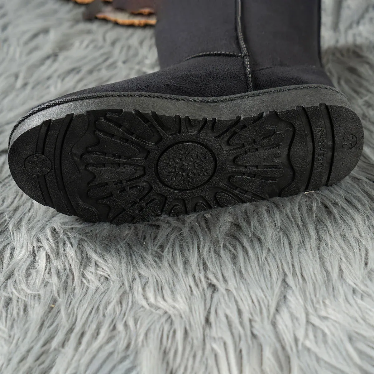 High Quality Warm Plush Fur Slip-on Mid-calf Snow Boots