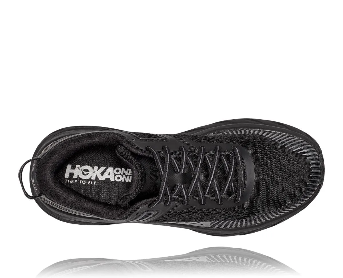 'HOKA' Men's Bondi 7 - Black / Black (Wide)