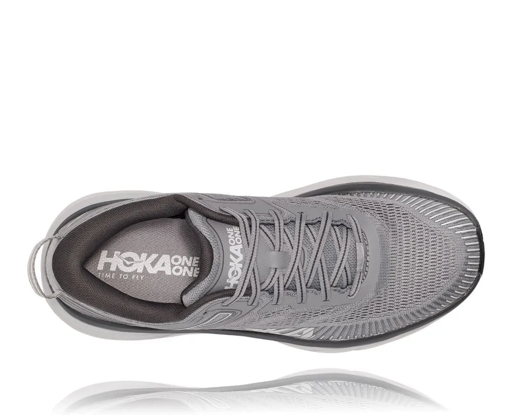 'HOKA' Men's Bondi 7 - Wild Dove / Dark Shadow (Wide)