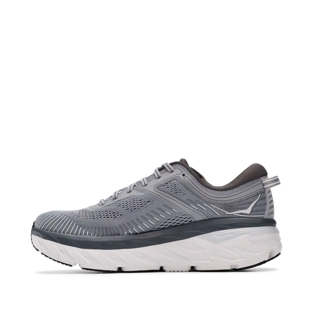 'HOKA' Men's Bondi 7 - Wild Dove / Dark Shadow (Wide)