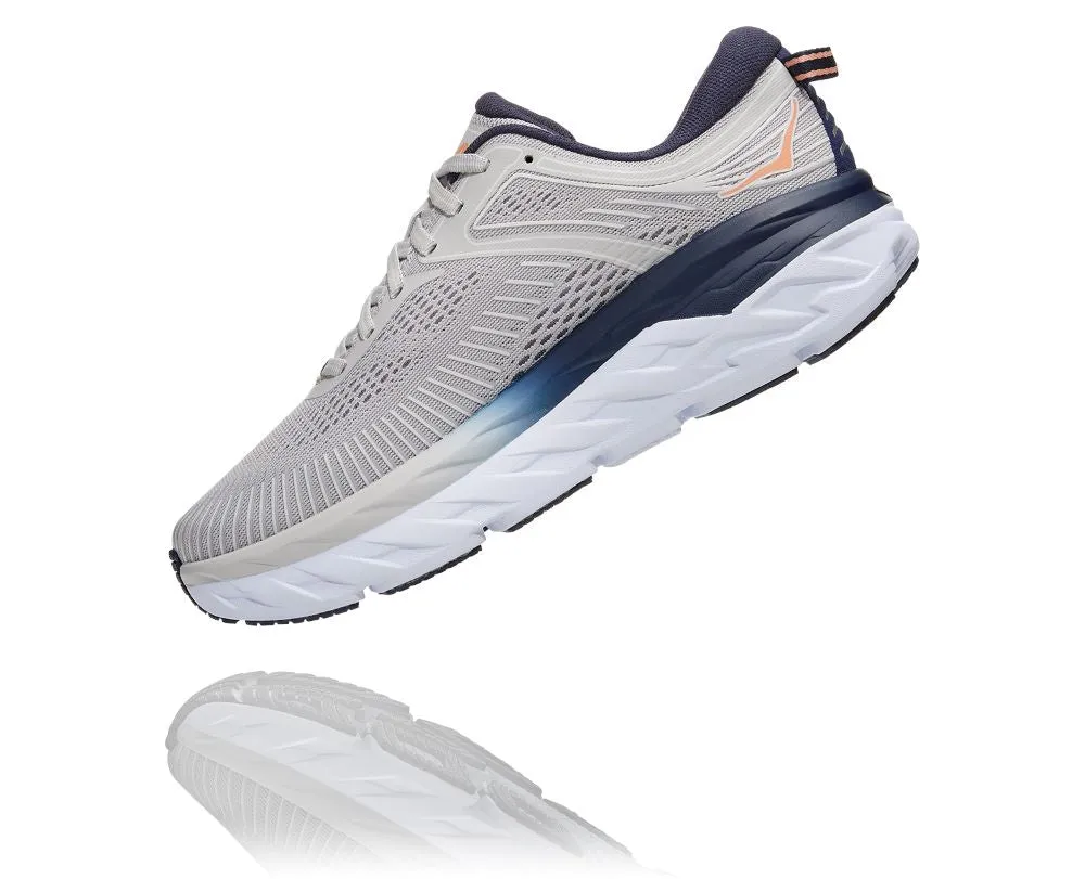 'HOKA' Women's Bondi 7 - Lunar Rock / Black Iris (Wide)