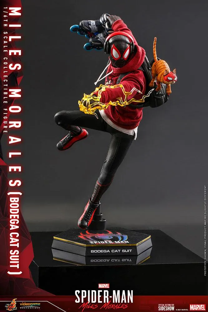 HOT TOYS - Marvel - Spider-Man Miles Morales Videogame Bodega Cat Suit 1:6 Action Doll VGM050