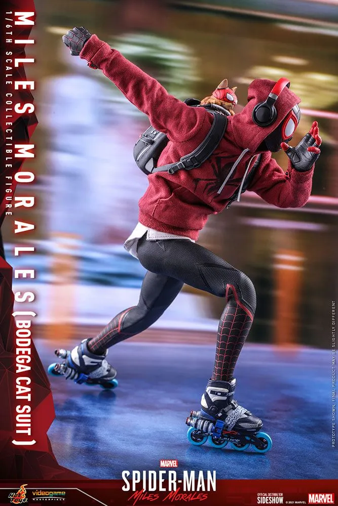 HOT TOYS - Marvel - Spider-Man Miles Morales Videogame Bodega Cat Suit 1:6 Action Doll VGM050