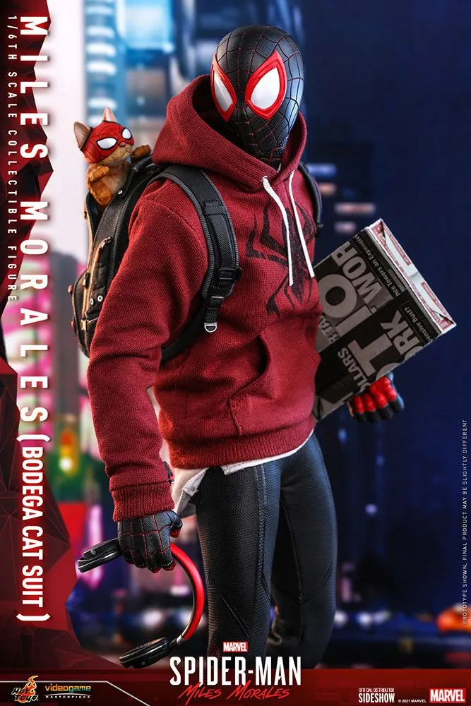 HOT TOYS - Marvel - Spider-Man Miles Morales Videogame Bodega Cat Suit 1:6 Action Doll VGM050