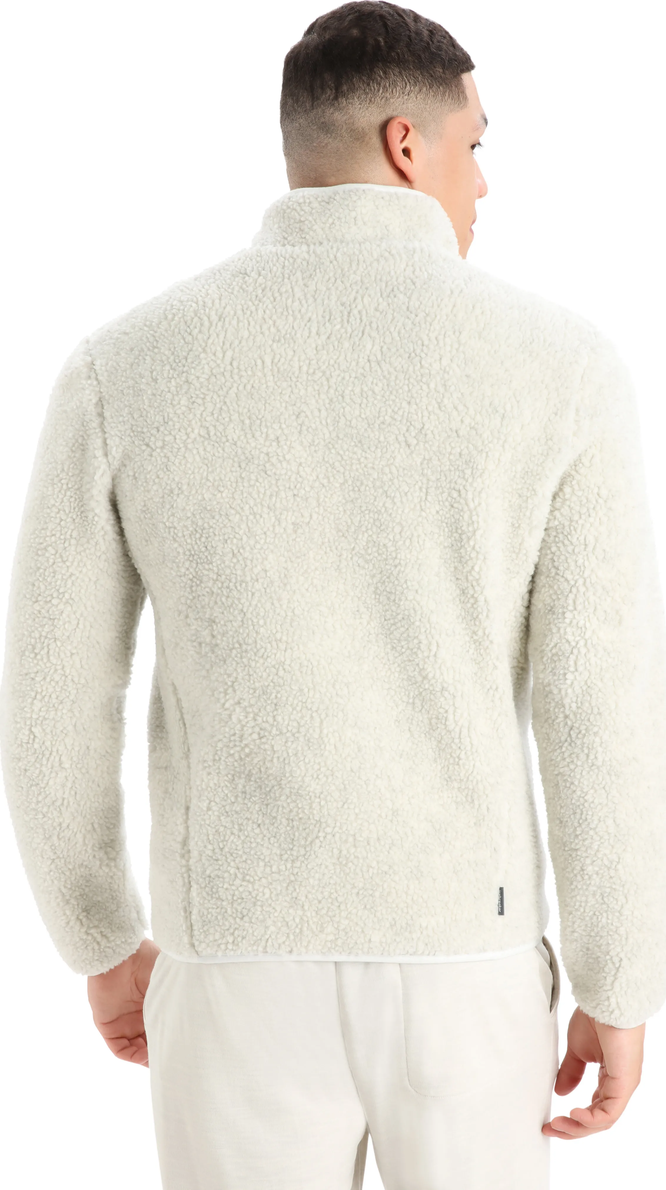 Icebreaker Men&#x27;s Realfleece Sherpa Long Sleeve Zip Ecru Heather/Snow | Buy Icebreaker Men&#x27;s Realfleece Sherpa Long Sleeve Zip Ecru Heather/Snow here | Outnorth