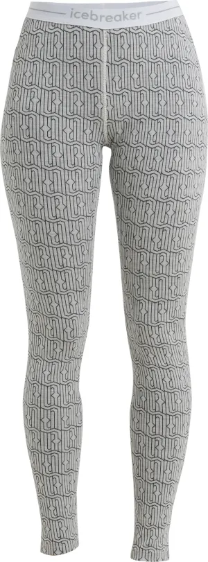 Icebreaker Women&#x27;s Mer 260 Vertex Leggings Herenga Snow/Black | Buy Icebreaker Women&#x27;s Mer 260 Vertex Leggings Herenga Snow/Black here | Outnorth