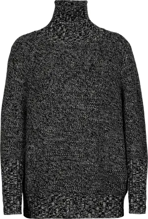 Icebreaker Women&#x27;s Seevista Funnel Neck Sweater Black/Snow | Buy Icebreaker Women&#x27;s Seevista Funnel Neck Sweater Black/Snow here | Outnorth