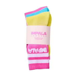 Impala Skate Crew Socks 3pk - Tropicana