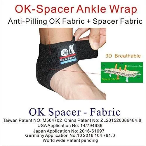 IRUFA, AN-OS-11,3D Breathable Elastic Knit Patented Fabric Adjustable Athletics Achillies Tendon Ankle Wrap, Plantar Fasciitis, Pain Relief for Sprains, Strains, Arthritis and Torn Tendons (L/XL)