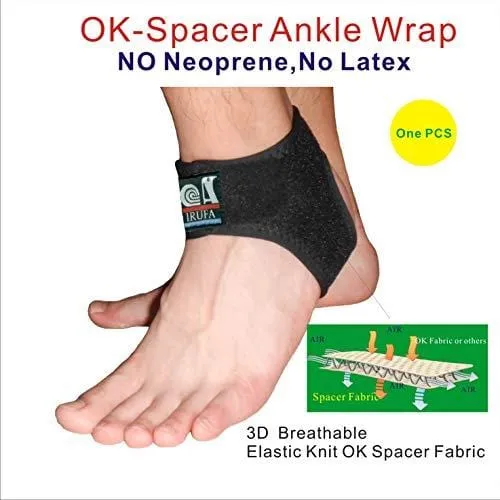 IRUFA, AN-OS-11,3D Breathable Elastic Knit Patented Fabric Adjustable Athletics Achillies Tendon Ankle Wrap, Plantar Fasciitis, Pain Relief for Sprains, Strains, Arthritis and Torn Tendons (L/XL)