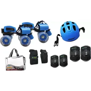 Jaspo Brillient Pro Blue Senior Skates Combo (skates helmet knee elbow wrist bag)suitable for age 6 to 14 years Skating Kit