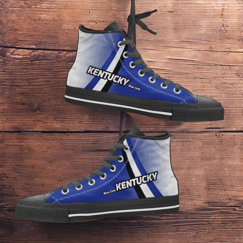 Kentucky Blue Cats Canvas High Top Shoes