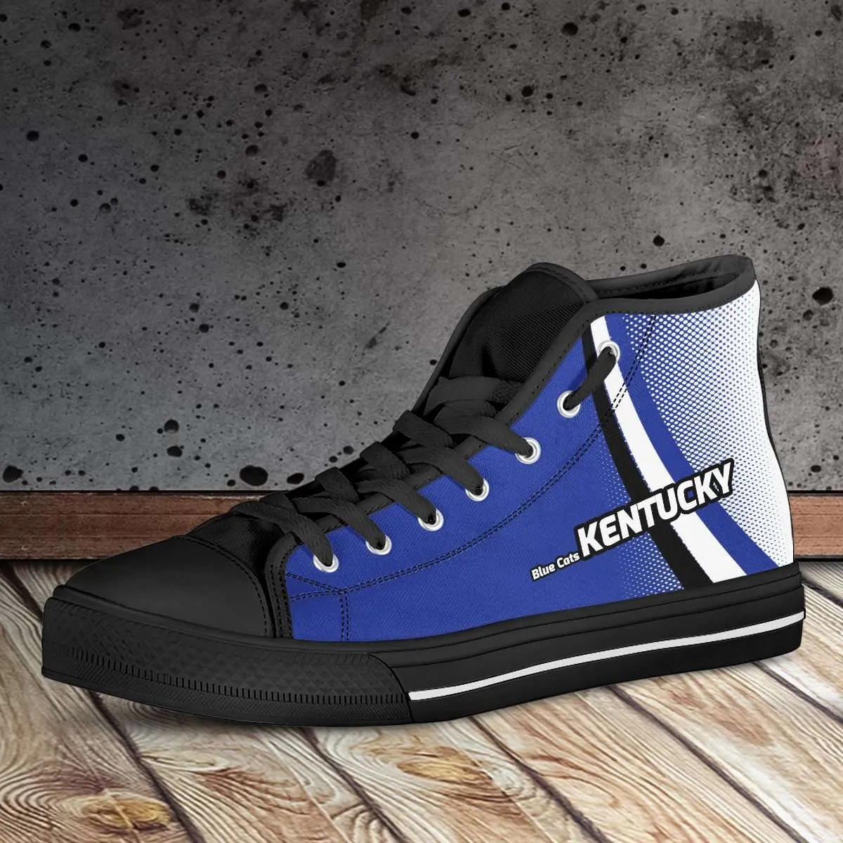 Kentucky Blue Cats Canvas High Top Shoes