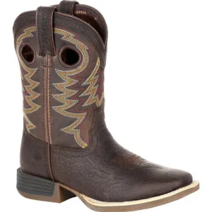 Kid's Durango Lil' Rebel Pro Brown Square Toe Cowboy Boots - Brown DBT0219C