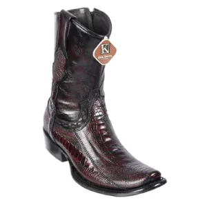 King Exotic Boots #479B0518 Men's Dubai Boot | Men's Ostrich Leg Boots  Color BlackCherry