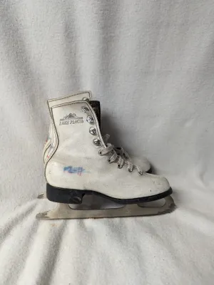 Lake Placid Ice Skates Size Youth 12 Color White Condition Used