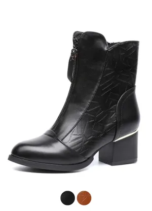 Lander Women's Square Heel Ankle Black Boots