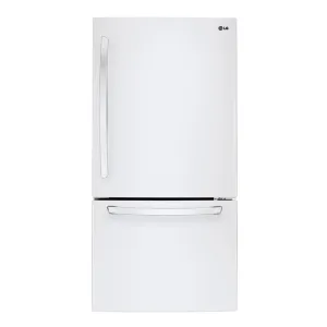 LG - 24.1 cu. ft Bottom Freezer Refrigerator - Smooth White