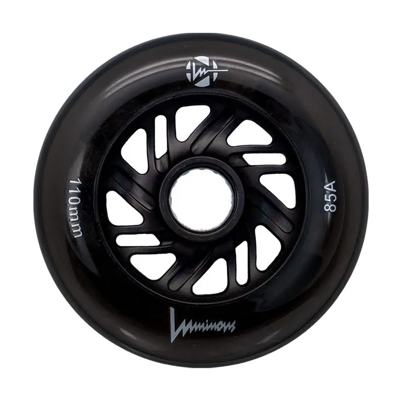 Luminous LED Inline Wheels 110mm/85a - Black - Sold by the Single Wheel