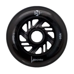 Luminous LED Inline Wheels 110mm/85a - Black - Sold by the Single Wheel