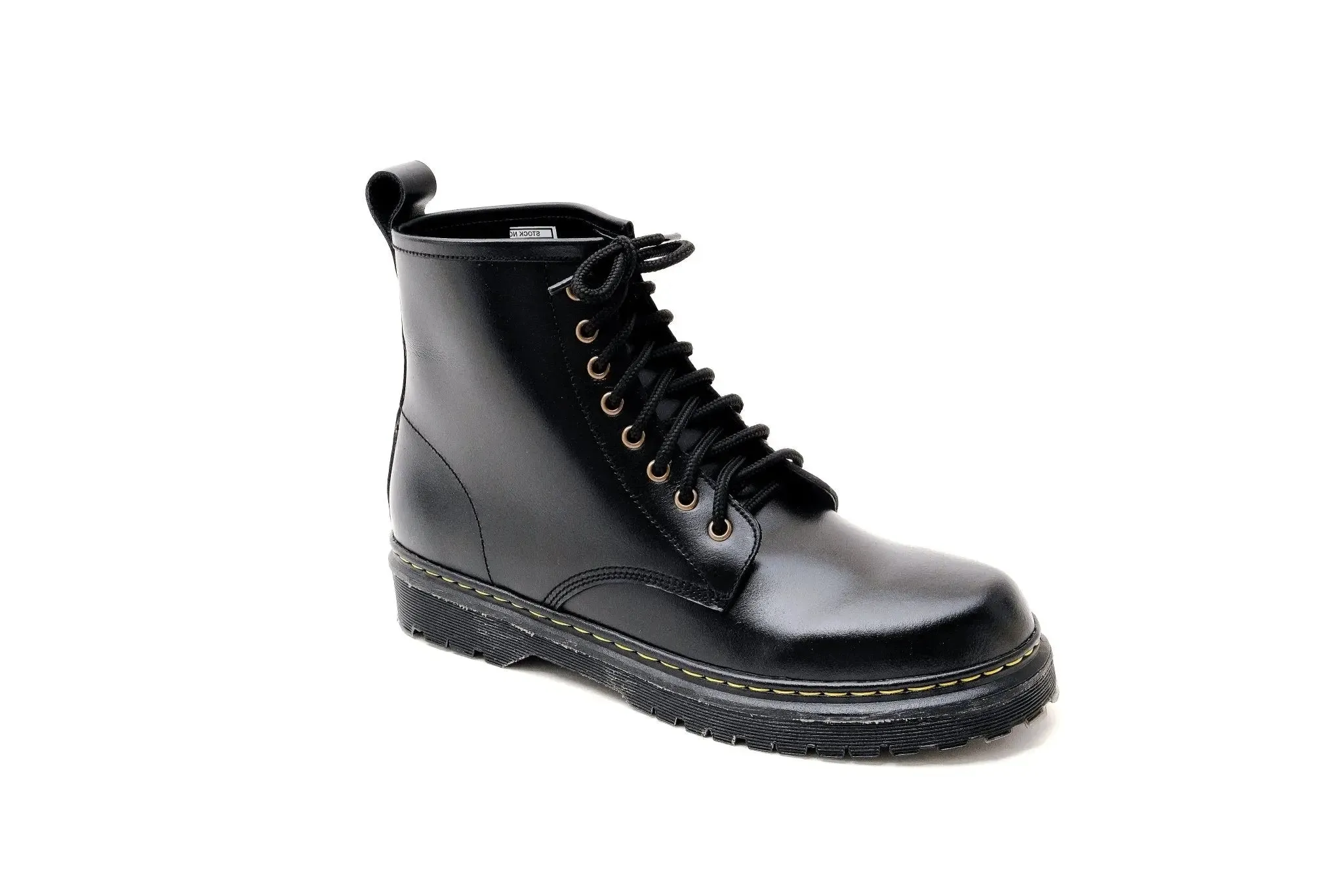 MARCELINO High Cut Leather Riding Boots - Black