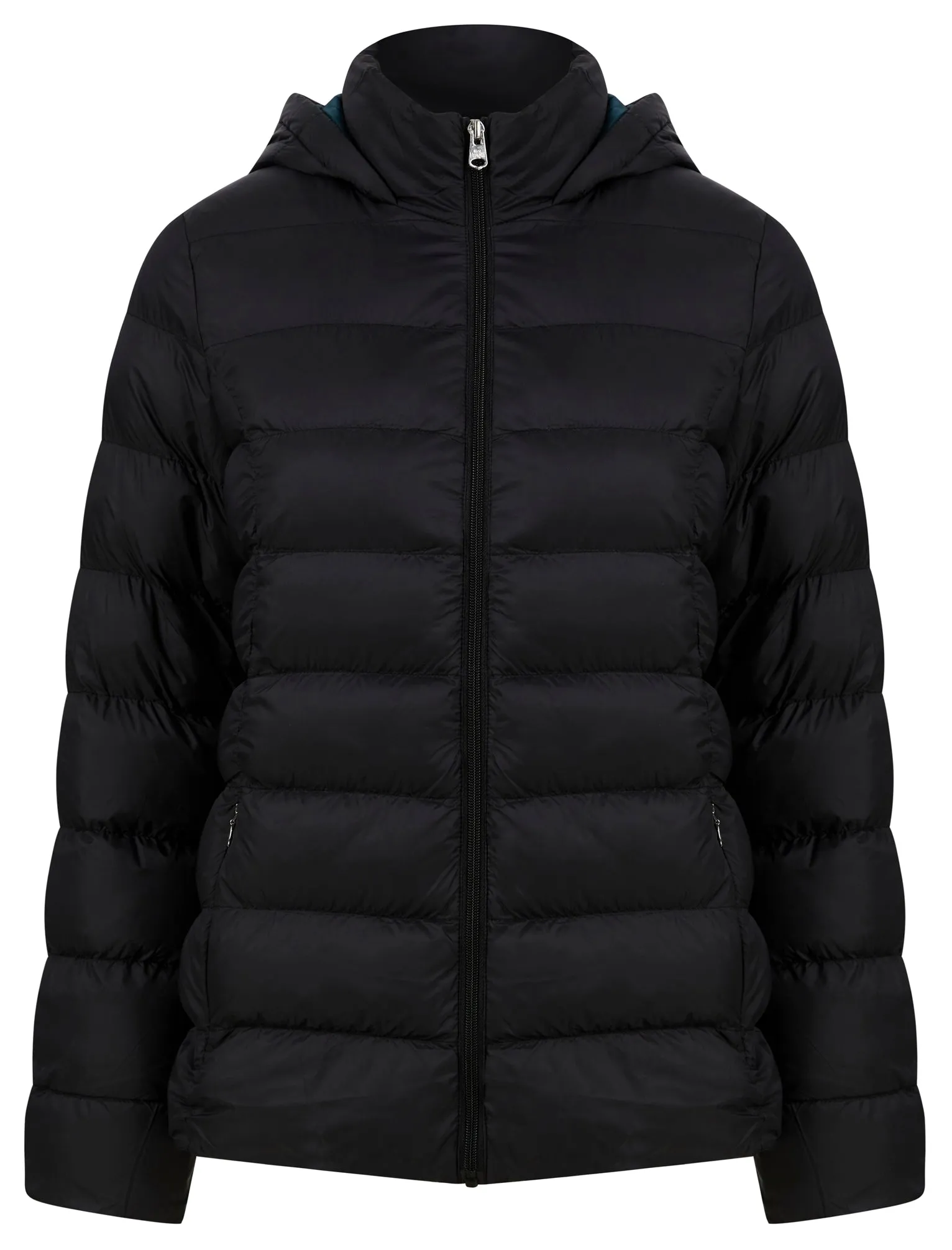 Markle Quilted Hooded Puffer Jacket in Black - Tokyo Laundry