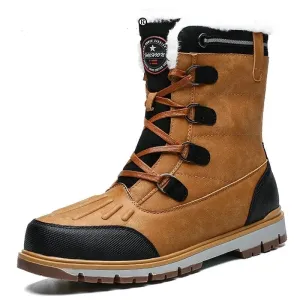 Men's Winter Mukluk Boots with Fur High-top Lining