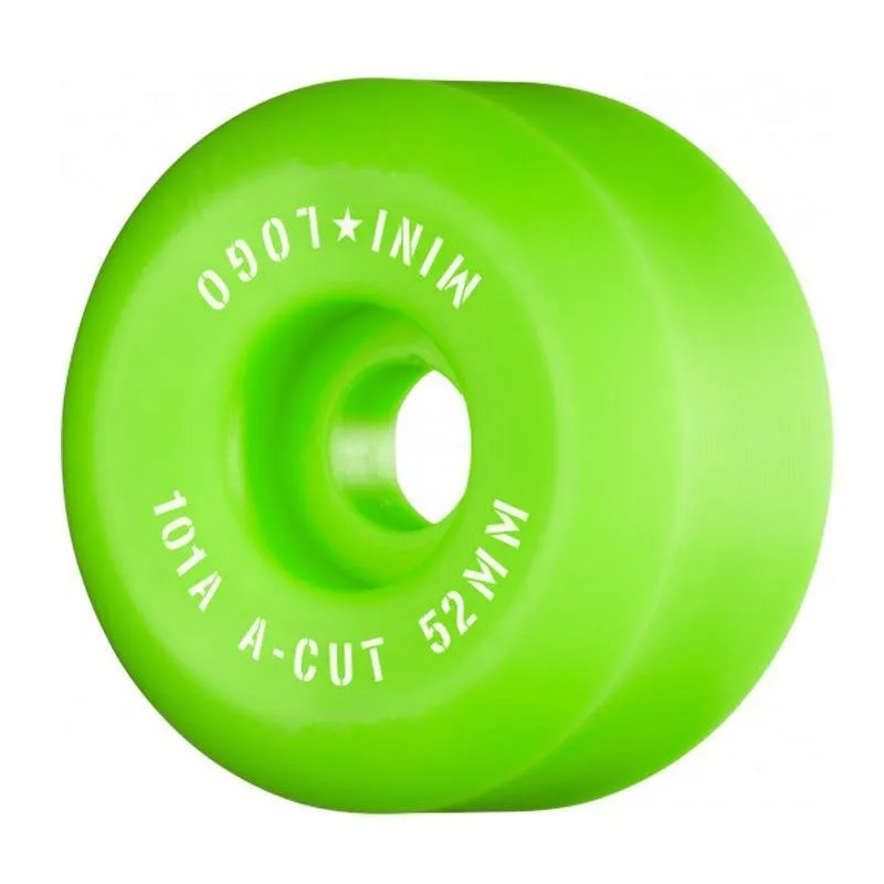 Mini Logo 52mm 101a A-Cut Green Skateboard Wheels 4pk