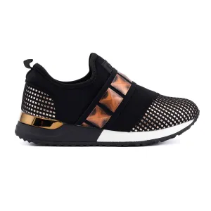 Modica Black & Bronze Sneakers