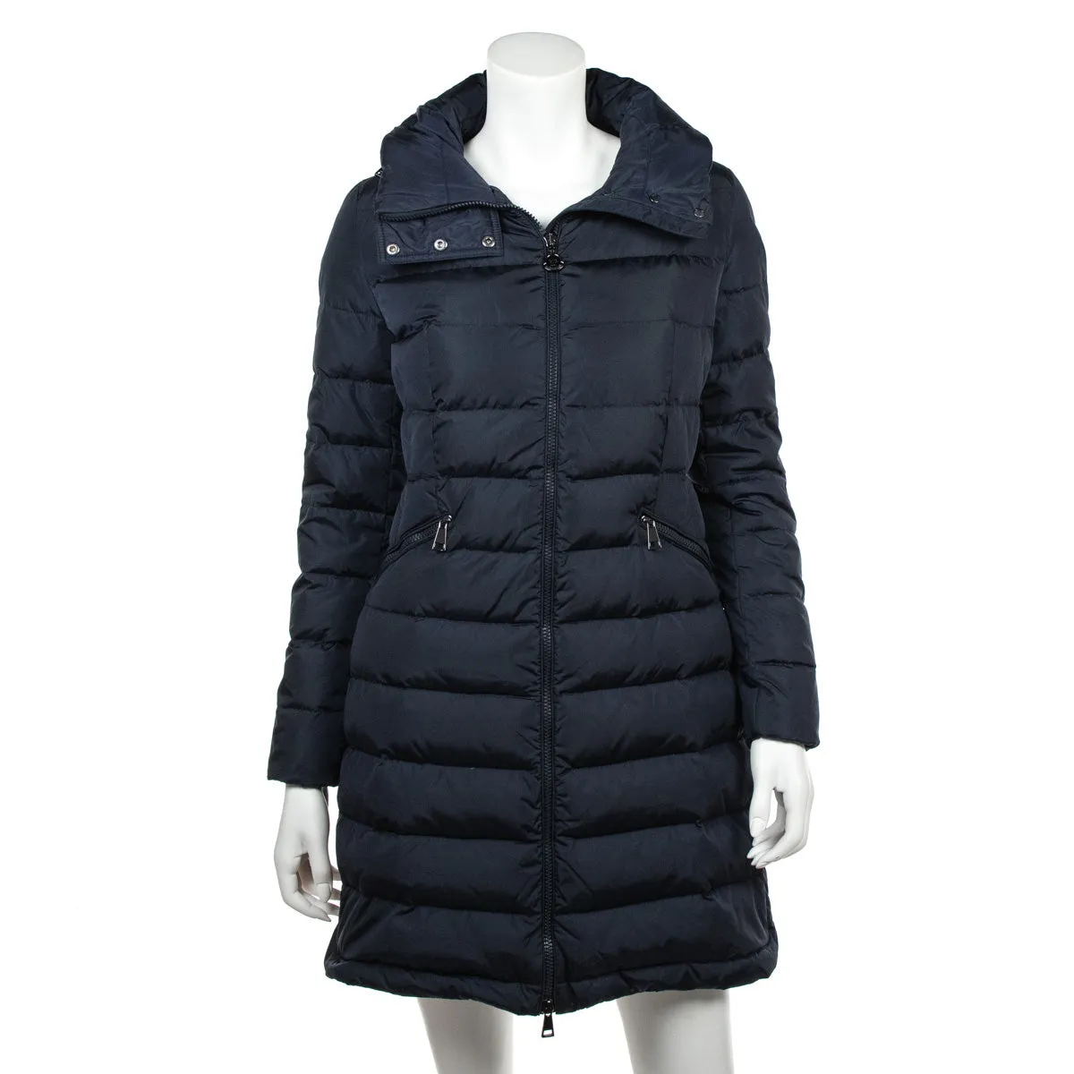 Moncler Navy Flammette Puffer Coat Size XS | 0