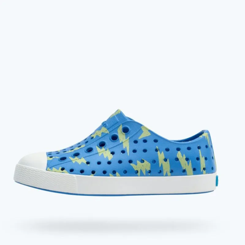 Native Shoes Resting Blue/Celery Lightning Children's Sugarlite Jefferson Shoe