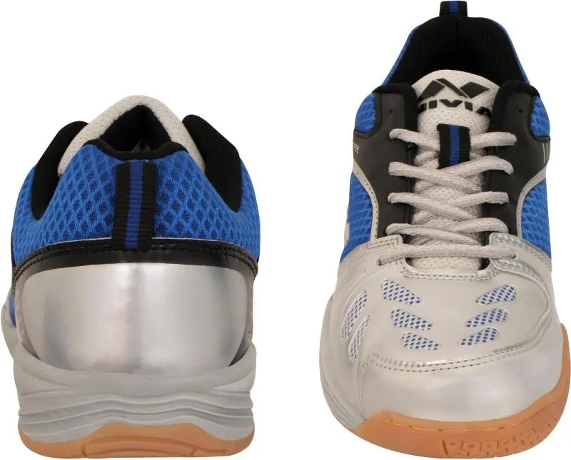 Nivia Appeal Badminton Non Marking Shoes (Blue,Silver)